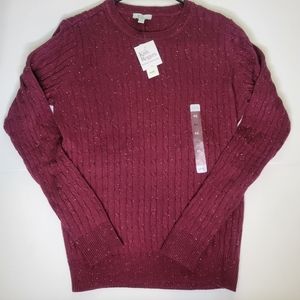 NWT Kim Rogers Perfectly Soft Sparkly Red Sweater Size LP